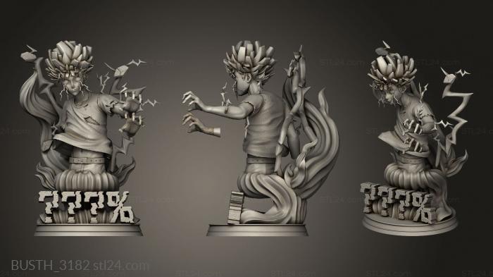 Busts of heroes and monsters (Mob Psycho horizon lite mano, BUSTH_3182) 3D models for cnc