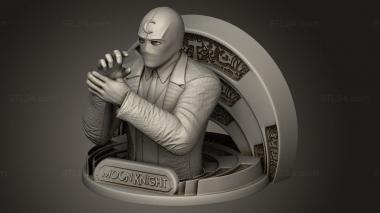 Busts of heroes and monsters (Moon Knight, BUSTH_3189) 3D models for cnc