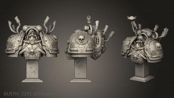 Busts of heroes and monsters (Mortarion back, BUSTH_3191) 3D models for cnc