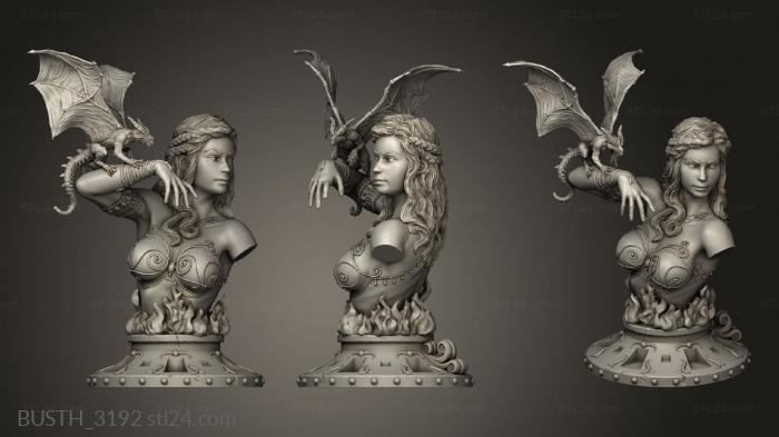 Busts of heroes and monsters (Mother Dragons Flame, BUSTH_3192) 3D models for cnc