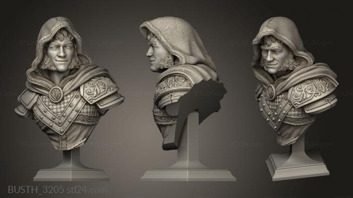 Busts of heroes and monsters (Merrick Tealeaf, BUSTH_3205) 3D models for cnc