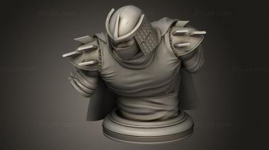 Busts of heroes and monsters (Nacho Shredder mesh, BUSTH_3212) 3D models for cnc