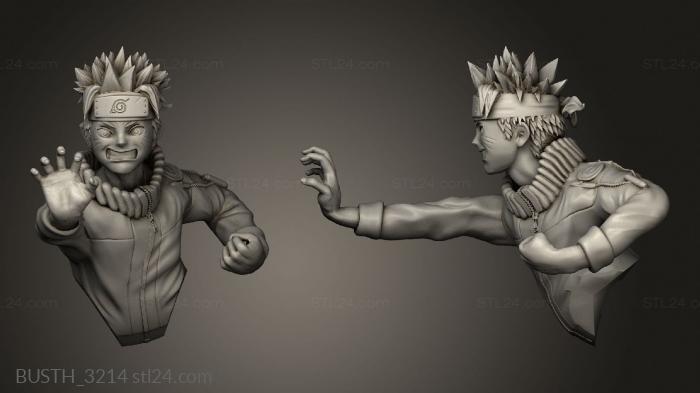 Busts of heroes and monsters (Naruto, BUSTH_3214) 3D models for cnc