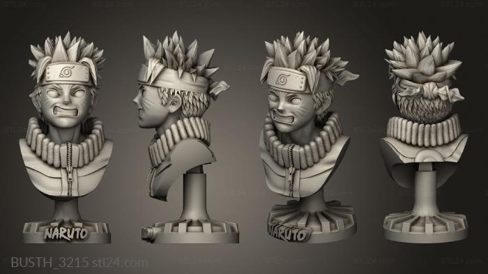 Busts of heroes and monsters (Naruto, BUSTH_3215) 3D models for cnc