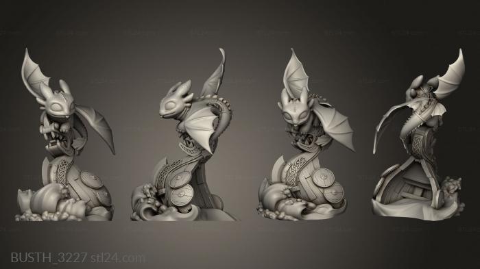 Busts of heroes and monsters (Nom Chibi Tooth ship, BUSTH_3227) 3D models for cnc
