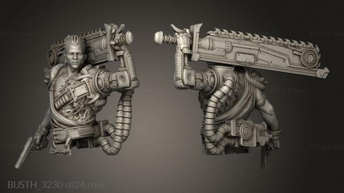 Busts of heroes and monsters (Nuclear Wasteland Ray Jordan, BUSTH_3230) 3D models for cnc