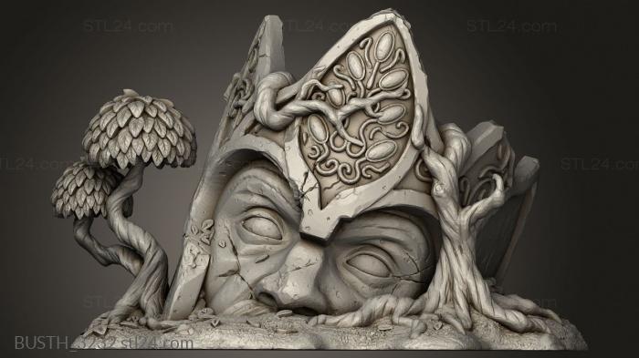Busts of heroes and monsters (Oasis Ancient Statue, BUSTH_3232) 3D models for cnc