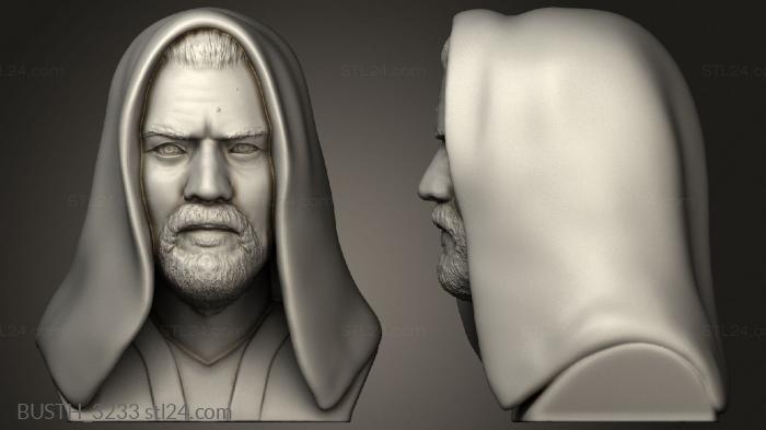 Busts of heroes and monsters (obi bust obi, BUSTH_3233) 3D models for cnc