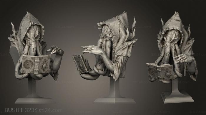 Busts of heroes and monsters (Chaos Magician, BUSTH_3236) 3D models for cnc
