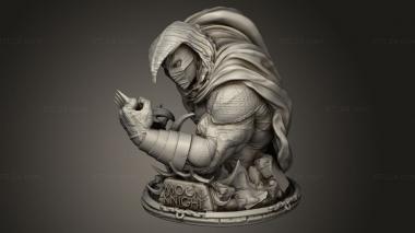 Busts of heroes and monsters (OK Moon Knight, BUSTH_3242) 3D models for cnc