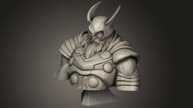 Busts of heroes and monsters (Old King Thor, BUSTH_3243) 3D models for cnc