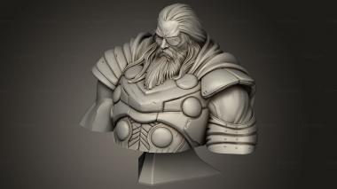 Busts of heroes and monsters (Old King Thor, BUSTH_3244) 3D models for cnc