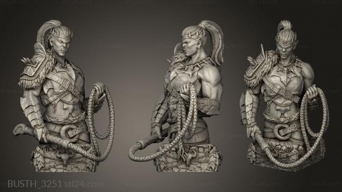 Busts of heroes and monsters (Orc Chess Queen, BUSTH_3251) 3D models for cnc