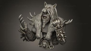 Busts of heroes and monsters (Orc Tribe Forge Shaman Wolverine, BUSTH_3254) 3D models for cnc