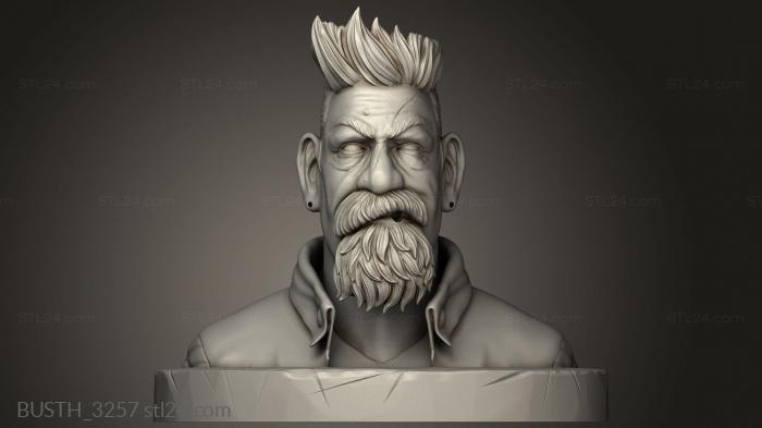 Busts of heroes and monsters (Otros Zombie Hunter, BUSTH_3257) 3D models for cnc