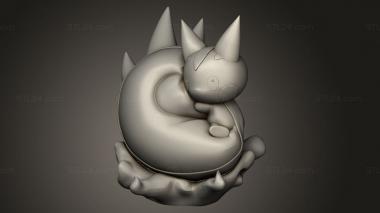 Busts of heroes and monsters (Pachirisu Pokemon, BUSTH_3261) 3D models for cnc