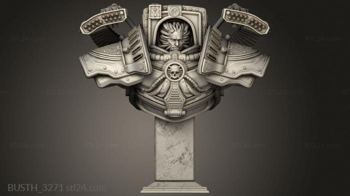 Busts of heroes and monsters (Perturabo Robo Trobo, BUSTH_3271) 3D models for cnc