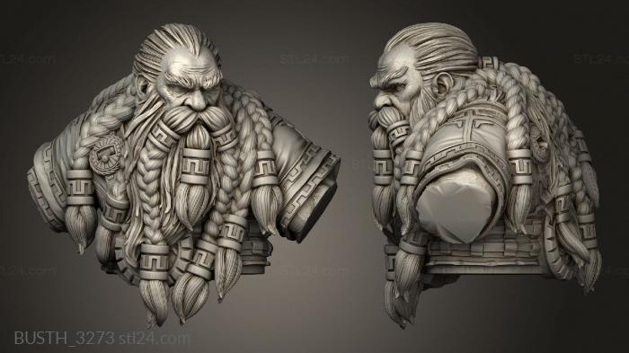 Busts of heroes and monsters (Petri, BUSTH_3273) 3D models for cnc