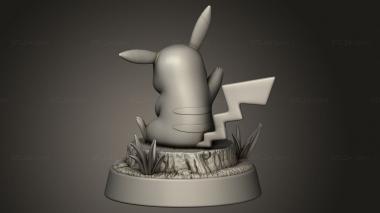 Busts of heroes and monsters (Pikachu, BUSTH_3275) 3D models for cnc