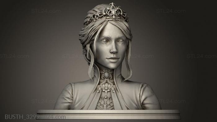 Busts of heroes and monsters (Princess, BUSTH_3299) 3D models for cnc