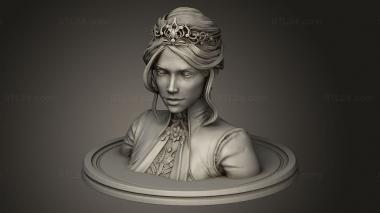 Busts of heroes and monsters (Princess, BUSTH_3299) 3D models for cnc