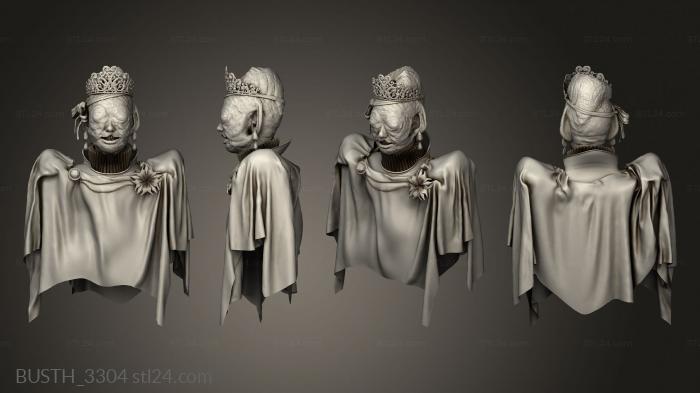 Busts of heroes and monsters (Queen, BUSTH_3304) 3D models for cnc