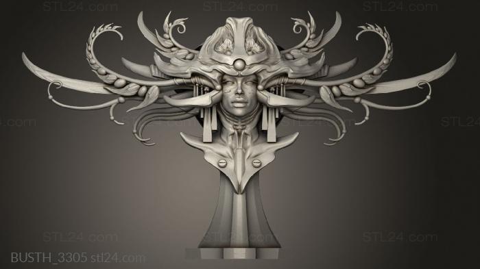 Busts of heroes and monsters (Queen Thing, BUSTH_3305) 3D models for cnc