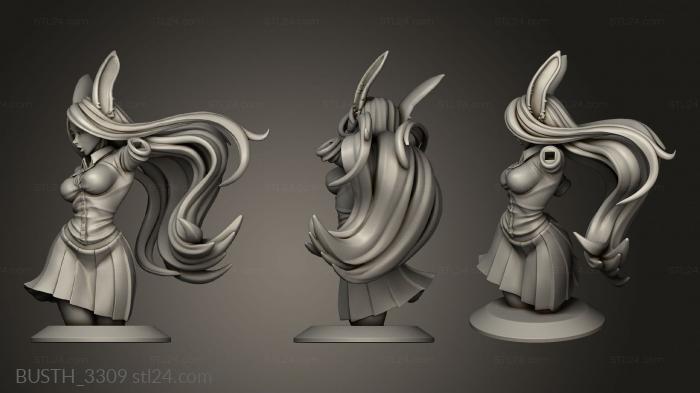 Busts of heroes and monsters (Rabbit Mirko School Girl, BUSTH_3309) 3D models for cnc