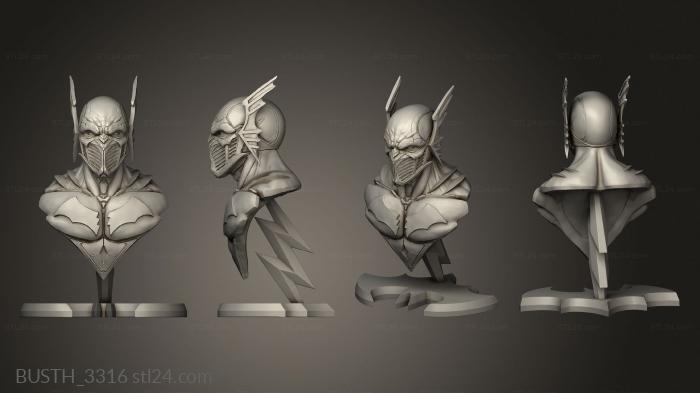Busts of heroes and monsters (Red Death batman symbol, BUSTH_3316) 3D models for cnc