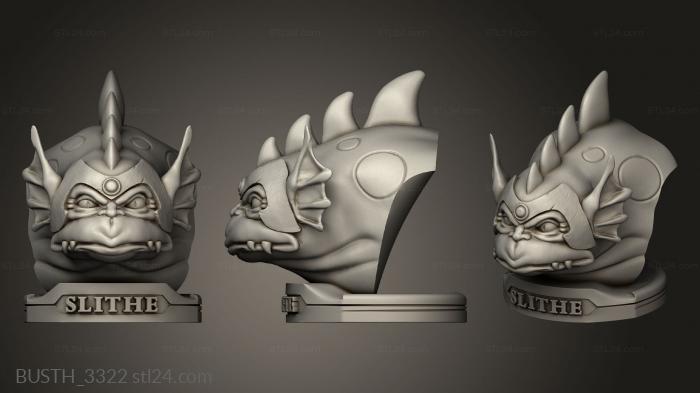 Busts of heroes and monsters (REPTILIA, BUSTH_3322) 3D models for cnc