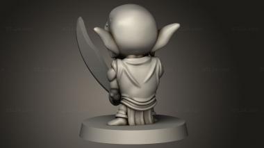 Busts of heroes and monsters (RND Goblin Sword, BUSTH_3329) 3D models for cnc