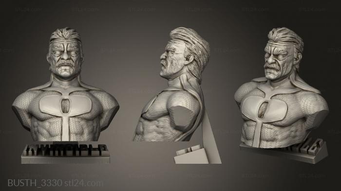 Busts of heroes and monsters (ROBERT ROWLING Omni Man Invincible, BUSTH_3330) 3D models for cnc