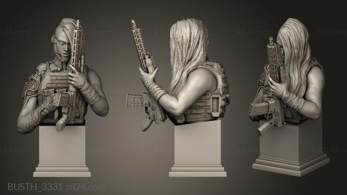 Busts of heroes and monsters (Robot Rocket Lock Load CG, BUSTH_3331) 3D models for cnc