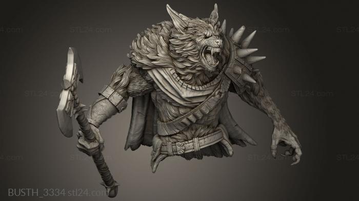 Busts of heroes and monsters (Roderick Hybrid, BUSTH_3334) 3D models for cnc