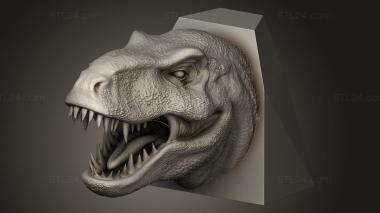 Busts of heroes and monsters (Rogue trex, BUSTH_3335) 3D models for cnc