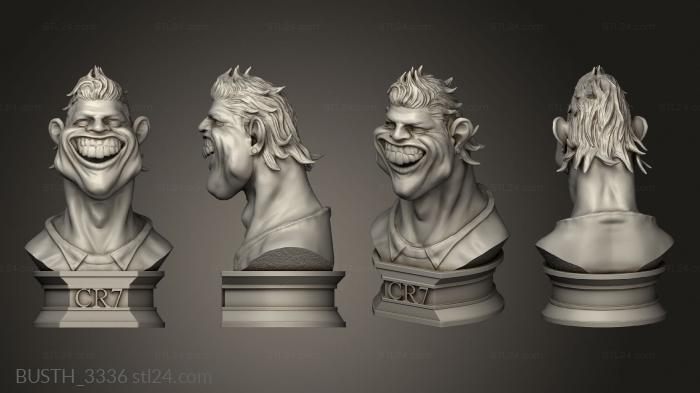 Busts of heroes and monsters (ronaldo, BUSTH_3336) 3D models for cnc