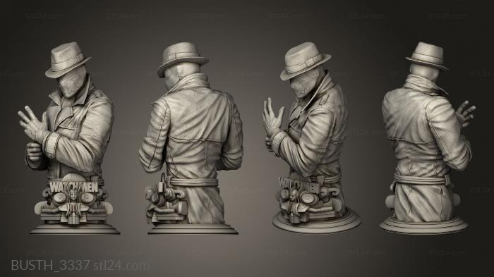 Busts of heroes and monsters (Rorschach, BUSTH_3337) 3D models for cnc