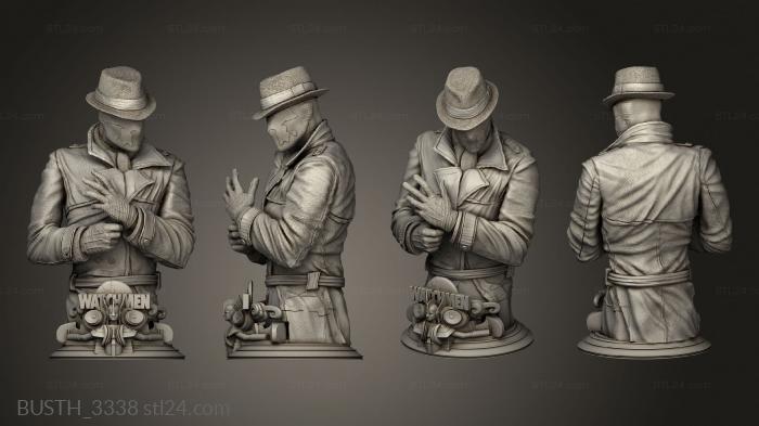 Busts of heroes and monsters (Rorschach Base, BUSTH_3338) 3D models for cnc