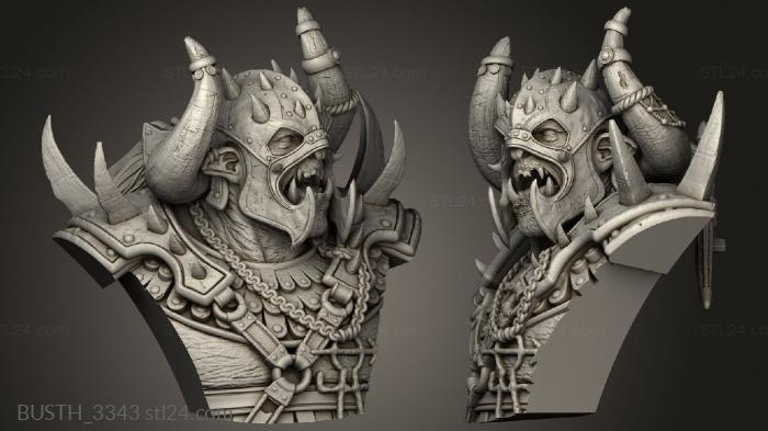 Busts of heroes and monsters (Book Bloodletter, BUSTH_3343) 3D models for cnc