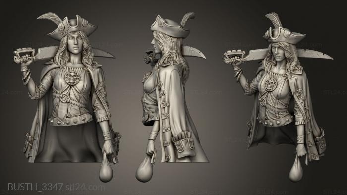 Busts of heroes and monsters (Ship Ahoy Eleanor, BUSTH_3347) 3D models for cnc