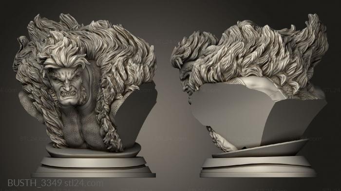 Busts of heroes and monsters (Sabretooth al, BUSTH_3349) 3D models for cnc