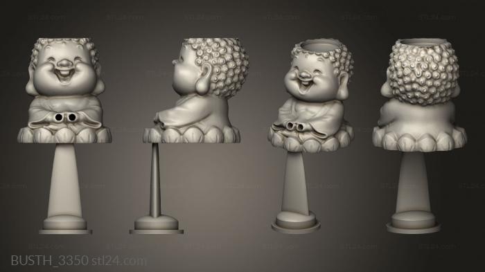 Busts of heroes and monsters (sahumerio bu da al, BUSTH_3350) 3D models for cnc