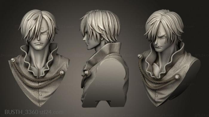 Busts of heroes and monsters (Sanji from Dyas Bangs, BUSTH_3360) 3D models for cnc