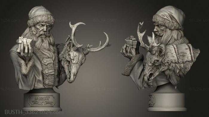 Busts of heroes and monsters (santa, BUSTH_3362) 3D models for cnc