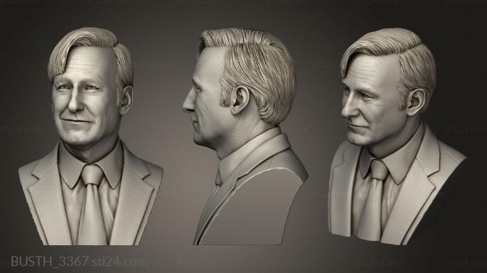 Busts of heroes and monsters (Saul Goodman aka Jimmy from Breaking Bad Bett, BUSTH_3367) 3D models for cnc
