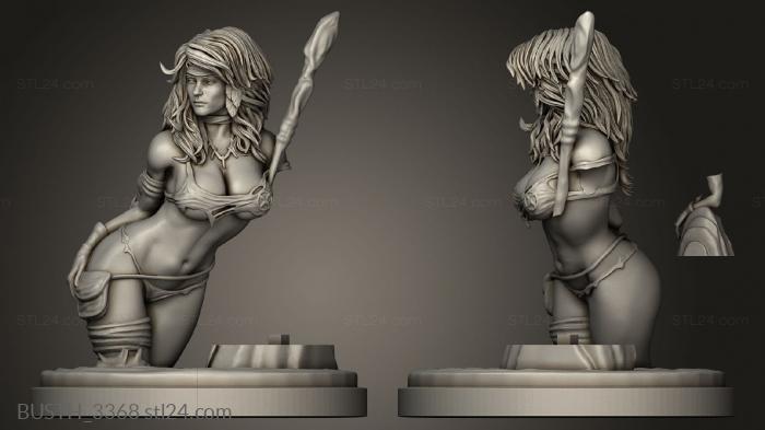 Busts of heroes and monsters (Savage Land Rogue, BUSTH_3368) 3D models for cnc