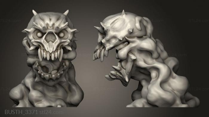 Busts of heroes and monsters (Schools Magic Avatar Fear, BUSTH_3371) 3D models for cnc