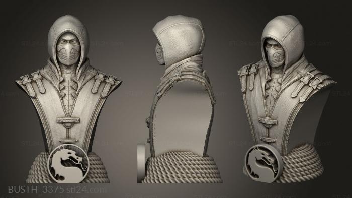 Busts of heroes and monsters (Scorpion, BUSTH_3375) 3D models for cnc