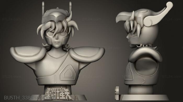 Busts of heroes and monsters (Seiya, BUSTH_3383) 3D models for cnc