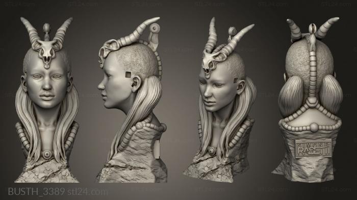 Busts of heroes and monsters (Shaman, BUSTH_3389) 3D models for cnc